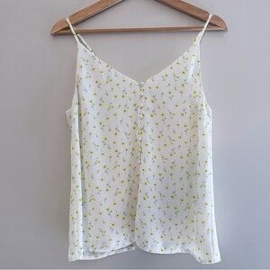 Sophie Rue Floral White Spaghetti Strap Cami Fairy Boho Cottagecore Vacation